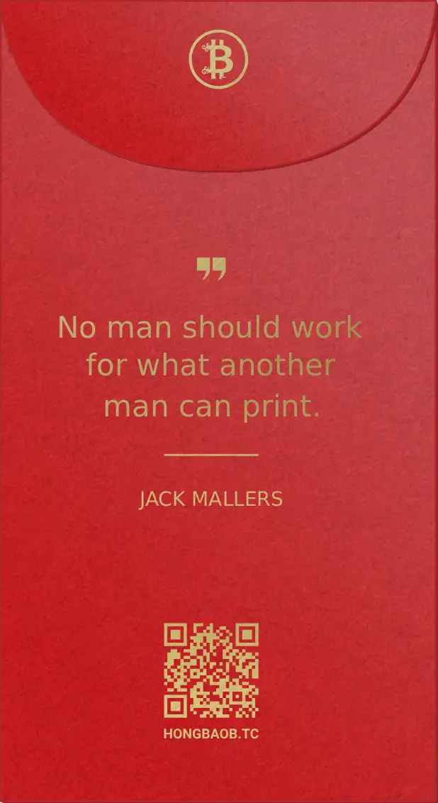 Jack Mallers Bitcoin envelope design