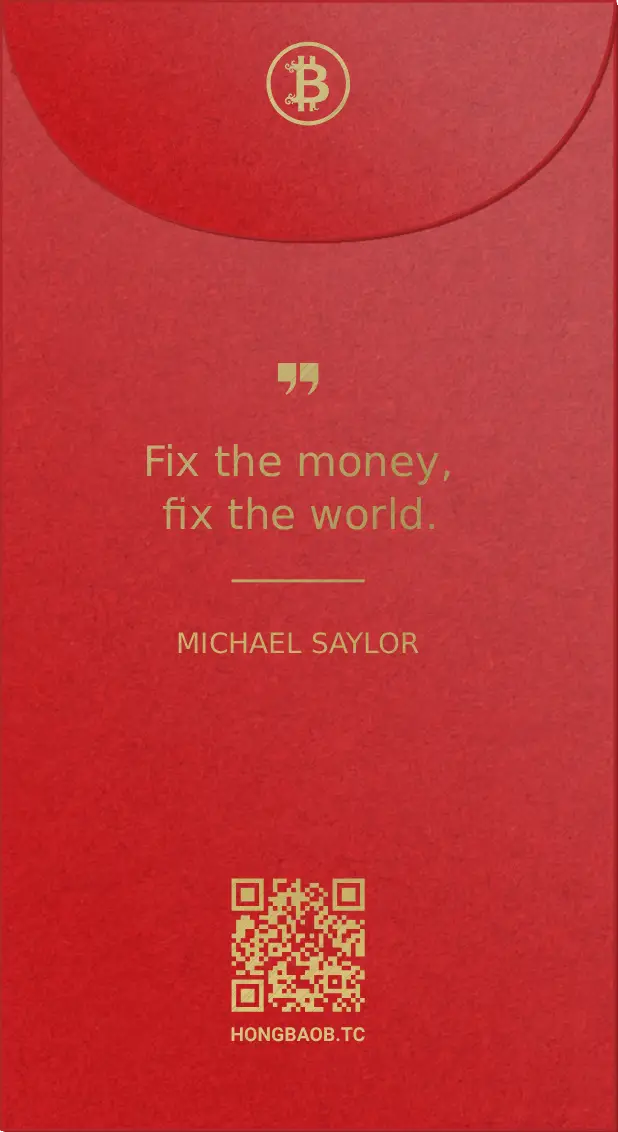 Michael Saylor Bitcoin envelope design