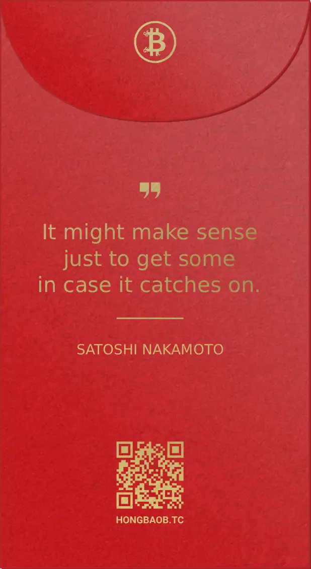 Satoshi Nakamoto Bitcoin envelope design